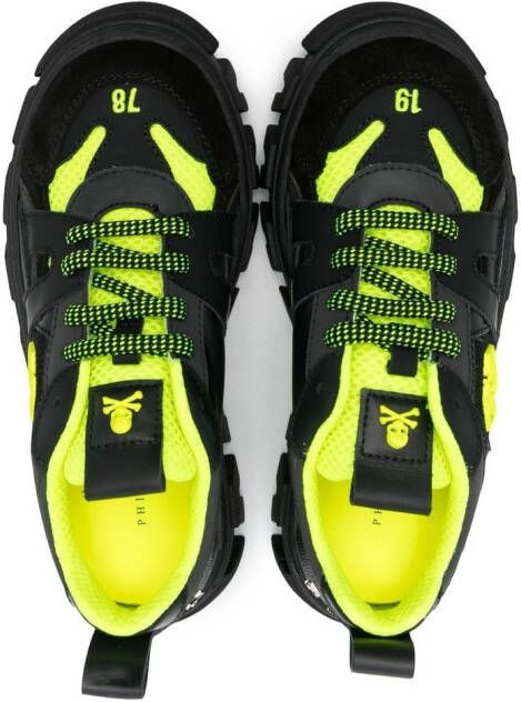 Philipp Plein Junior Sneakers met logopatch Zwart