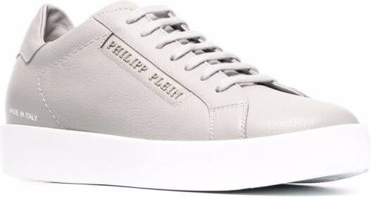 Philipp Plein Sneakers met logoplakkaat Grijs