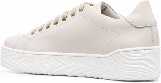 Philipp Plein Sneakers met logoplakkaat Beige