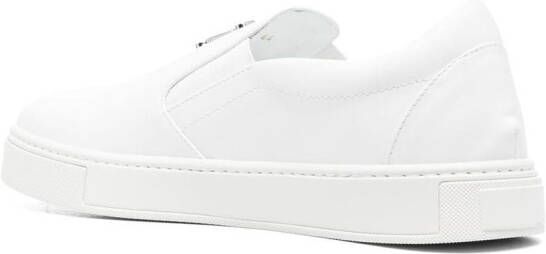 Philipp Plein Sneakers met logoplakkaat Wit