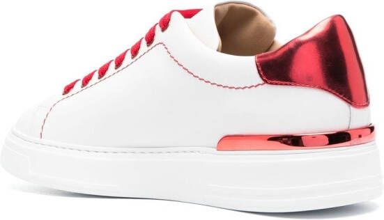 Philipp Plein Sneakers met logoplakkaat Wit