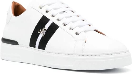 Philipp Plein Sneakers met logoplakkaat Wit