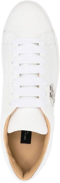 Philipp Plein Sneakers met logoplakkaat Wit