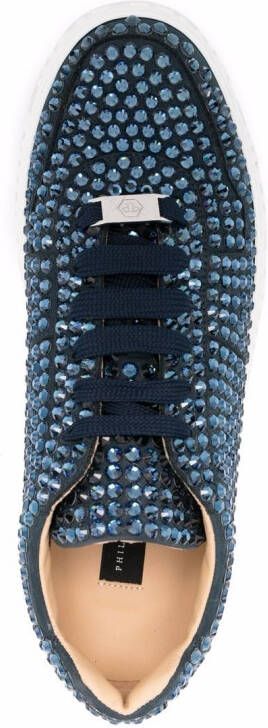 Philipp Plein Sneakers met stras Blauw