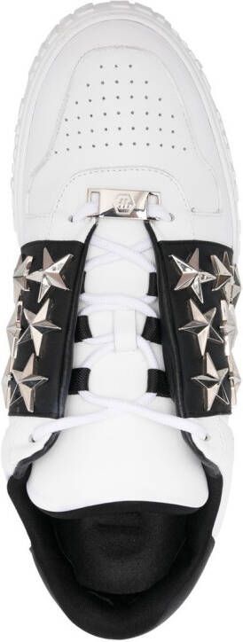 Philipp Plein Sneakers met studs Wit