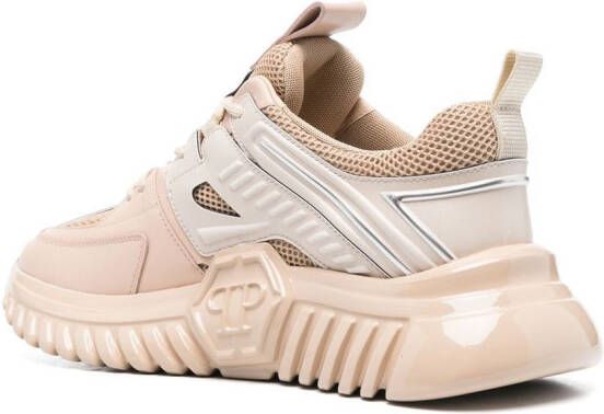 Philipp Plein Sneakers met tijger Beige