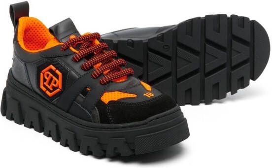 Philipp Plein Junior Sneakers met vlakken Zwart