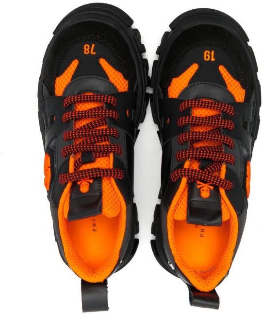 Philipp Plein Junior Sneakers met vlakken Zwart