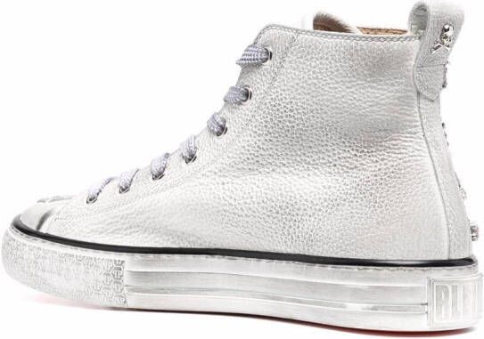 Philipp Plein Sneakers verfraaid met kristal Wit