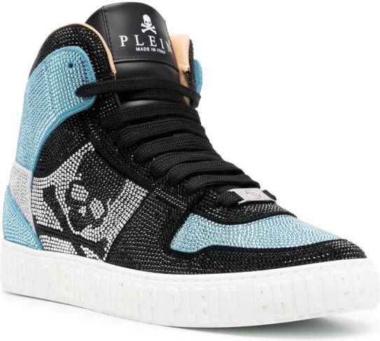 Philipp Plein Sneakers verfraaid met kristallen Blauw