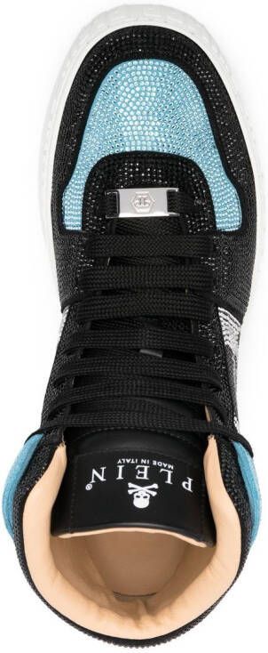 Philipp Plein Sneakers verfraaid met kristallen Blauw