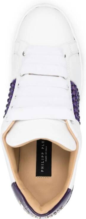 Philipp Plein Sneakers verfraaid met kristallen Wit