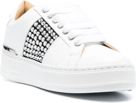 Philipp Plein Sneakers verfraaid met kristallen Wit