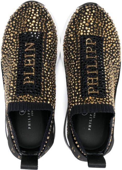 Philipp Plein Sneakers verfraaid met logo Zwart