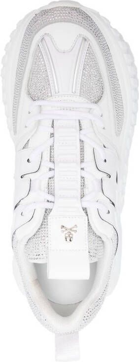 Philipp Plein Sneakers verfraaid met stras Wit