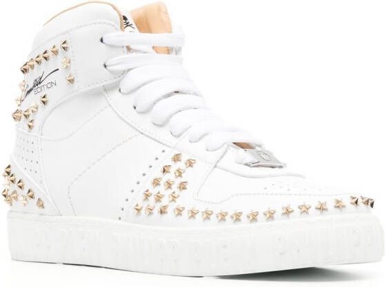 Philipp Plein Stars high-top sneakers Wit