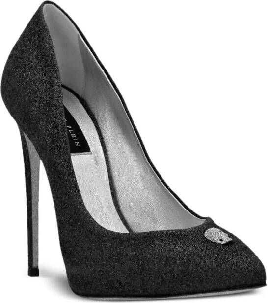 Philipp Plein Stiletto pumps met glitter Zwart