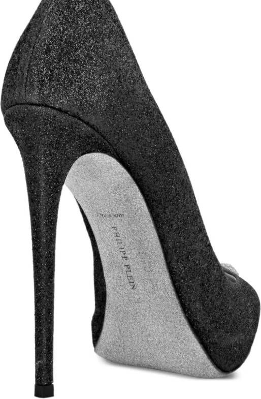 Philipp Plein Stiletto pumps met glitter Zwart