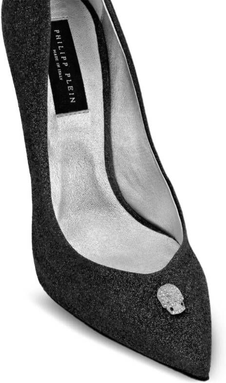 Philipp Plein Stiletto pumps met glitter Zwart