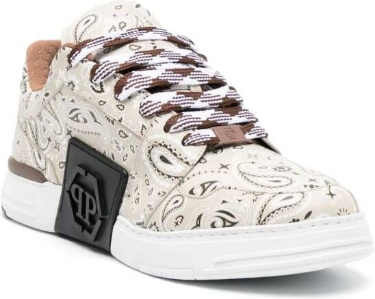 Philipp Plein Super Street sneakers met paisley-print Beige