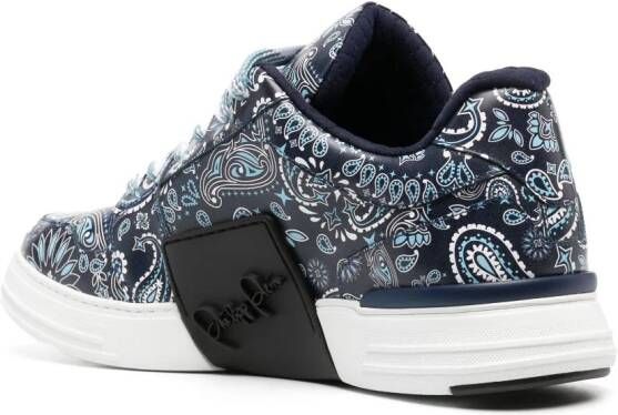 Philipp Plein Super Street sneakers met paisley-print Blauw