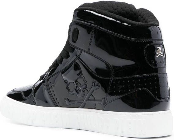 Philipp Plein Super Street Skull Bones high-top sneakers Zwart