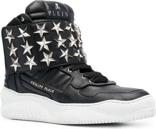 Philipp Plein Thunder high-top sneakers Zwart