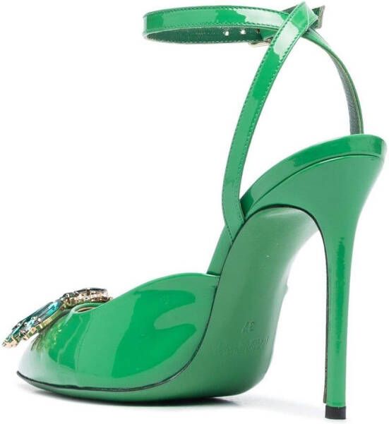 Philipp Plein Vernice pumps verfraaid met kristallen Groen