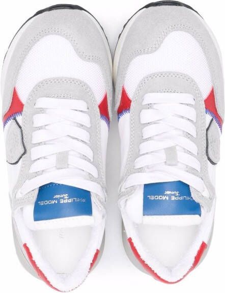 Philippe Model Kids Sneakers met colourblocking Wit