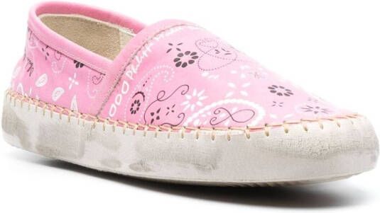 Philippe Model Paris Espadrilles met bandanaprint Roze