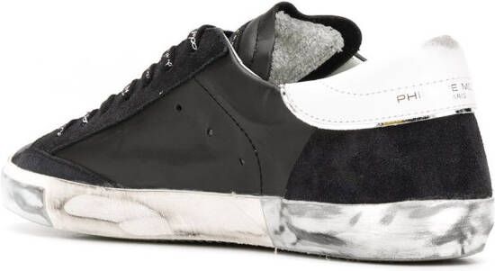 Philippe Model Paris Gerafelde sneakers Zwart