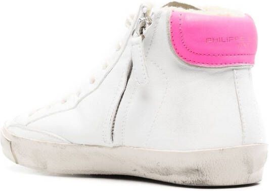 Philippe Model Paris High-top sneakers met logopatch Wit