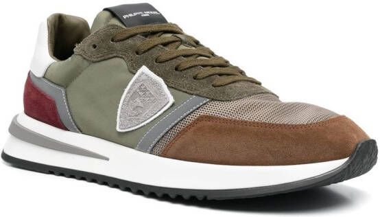 Philippe Model Paris Mondial sneakers met colourblocking Groen