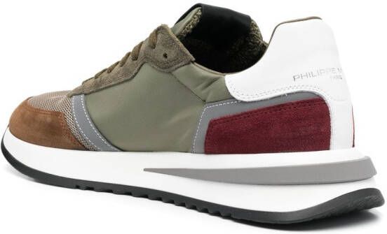 Philippe Model Paris Mondial sneakers met colourblocking Groen