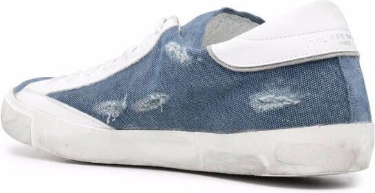 Philippe Model Paris Sneakers met gerafeld detail Blauw