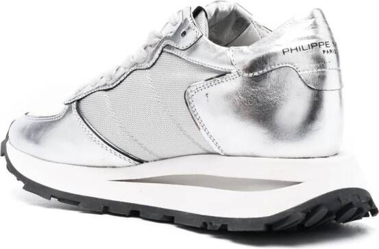 Philippe Model Paris Sneakers met leren vlakken Zilver