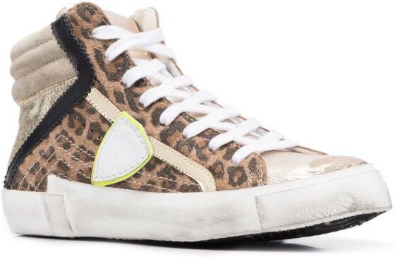 Philippe Model Paris Sneakers met luipaardprint Beige
