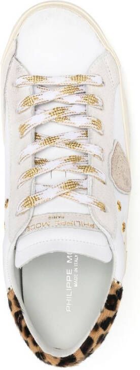 Philippe Model Paris Sneakers met luipaardprint Wit