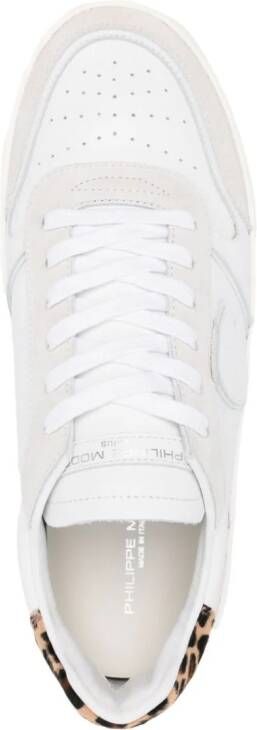 Philippe Model Paris Sneakers met luipaardprint Wit