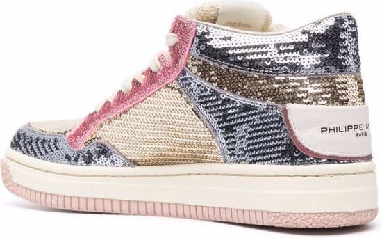 Philippe Model Paris Sneakers met pailetten Goud