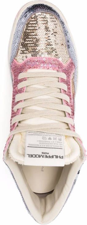Philippe Model Paris Sneakers met pailetten Goud