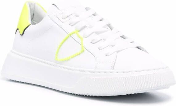 Philippe Model Paris Temple Broderie low-top sneakers Wit