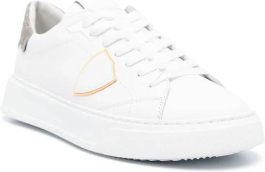 Philippe Model Paris Temple leren sneakers Wit