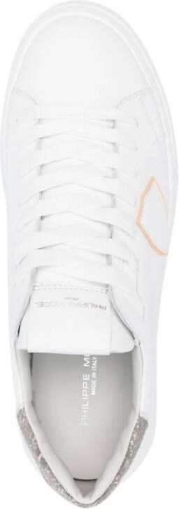 Philippe Model Paris Temple leren sneakers Wit