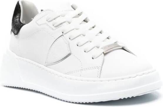 Philippe Model Paris Temple leren sneakers Wit