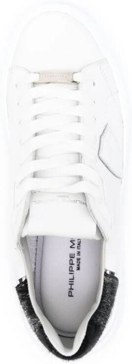 Philippe Model Paris Temple leren sneakers Wit