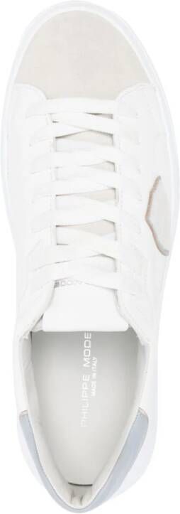 Philippe Model Paris Temple leren sneakers Wit