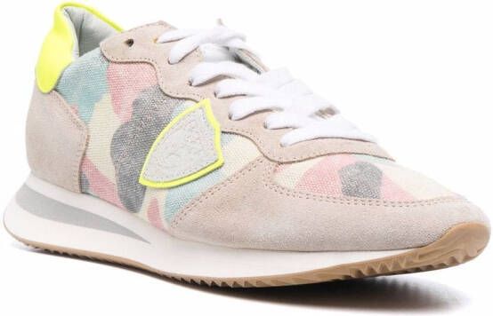 Philippe Model Paris TRPX sneakers met camouflageprint Beige