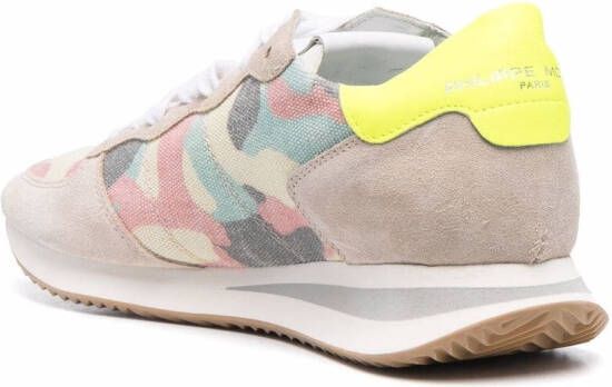 Philippe Model Paris TRPX sneakers met camouflageprint Beige