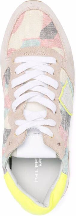 Philippe Model Paris TRPX sneakers met camouflageprint Beige